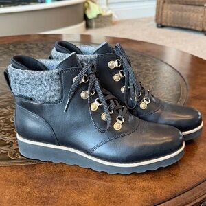 Cole Haan Women's Black Leather Ankle Boots